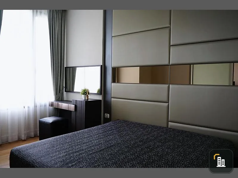 The built-in headboard is very beautiful. Chatuchak view, heavy furniture, rent Equinox Phahon-Vipha