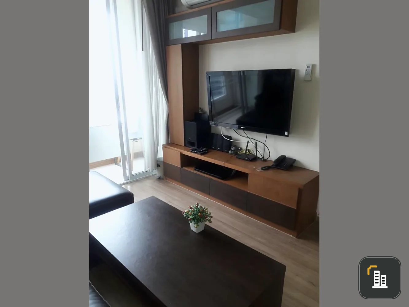 Selling Ladda condo view, 2 bedrooms, 1 bathroom, ready to move in, beautiful view, fully furnished, hurry to book