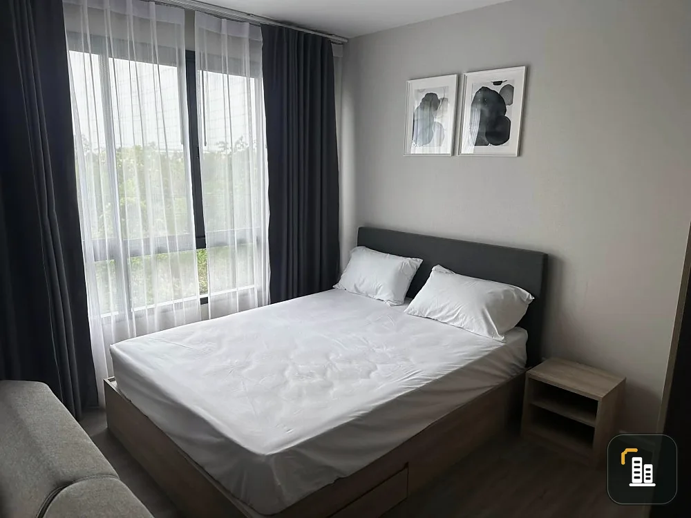 For rent, D Condo Hideaway Rangsit Phase 4, 4th floor, Building A, outside view, nice room like this, book now, don't miss it.