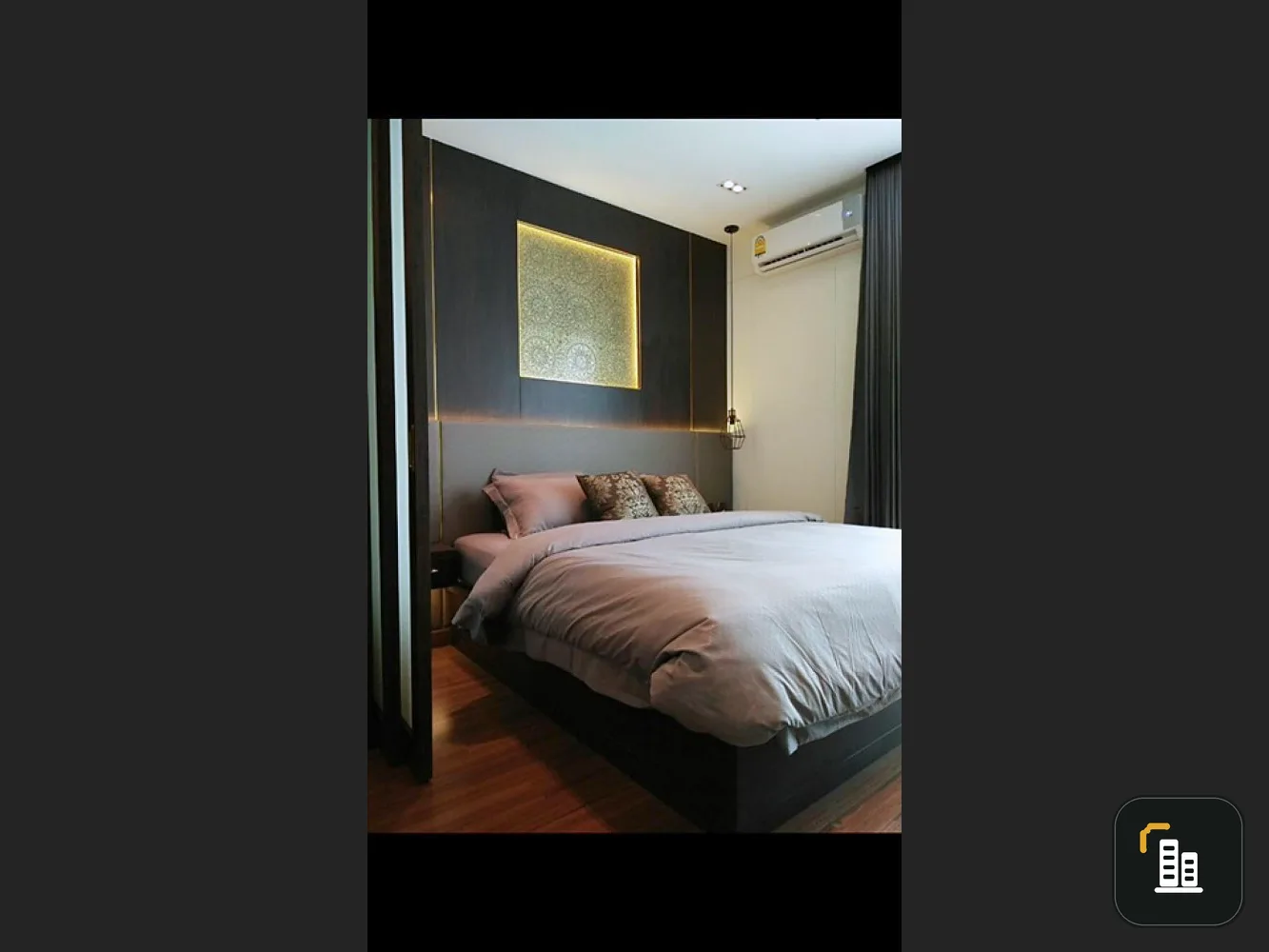 Condo for sale, Supalai Premier @ Asoke, city view, built-in decoration, good materials, very beautiful, both the view of the whole room.