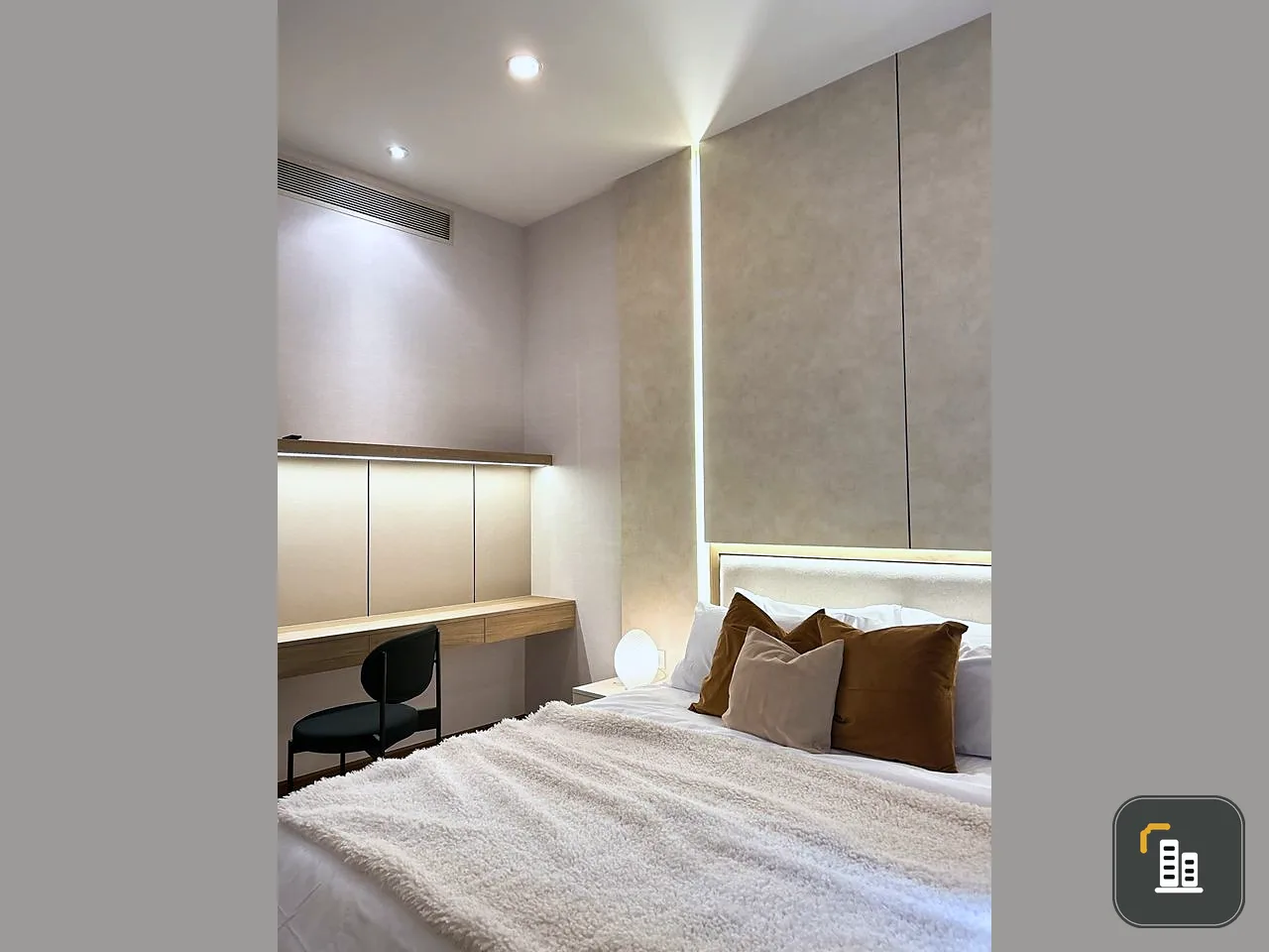 Quattro Thonglor condo for rent, beautiful room, modern style warm colors With facilities, book now.