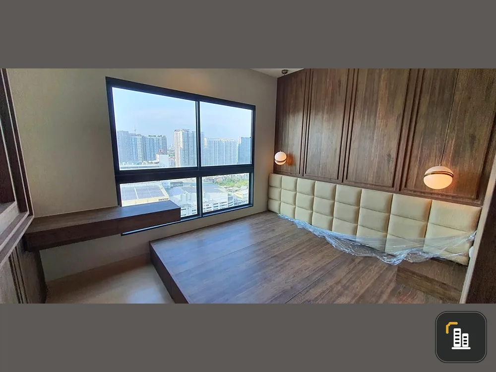 Condo for rent, Supalai Loft, Talat Phlu Station, nice room, built-in furniture, good wood, 24th floor, city view, book now