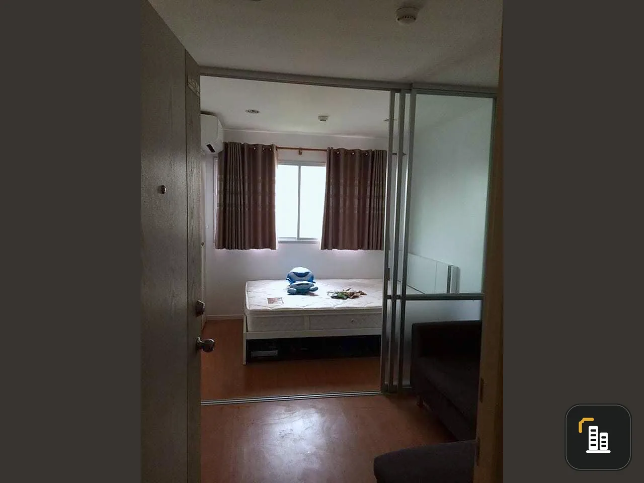 Condo for sale, Lumpini Condo Town Ramintra-Lat Pla Khao, Phase 2, the room is partitioned. Perfectly divided into zones, book now.