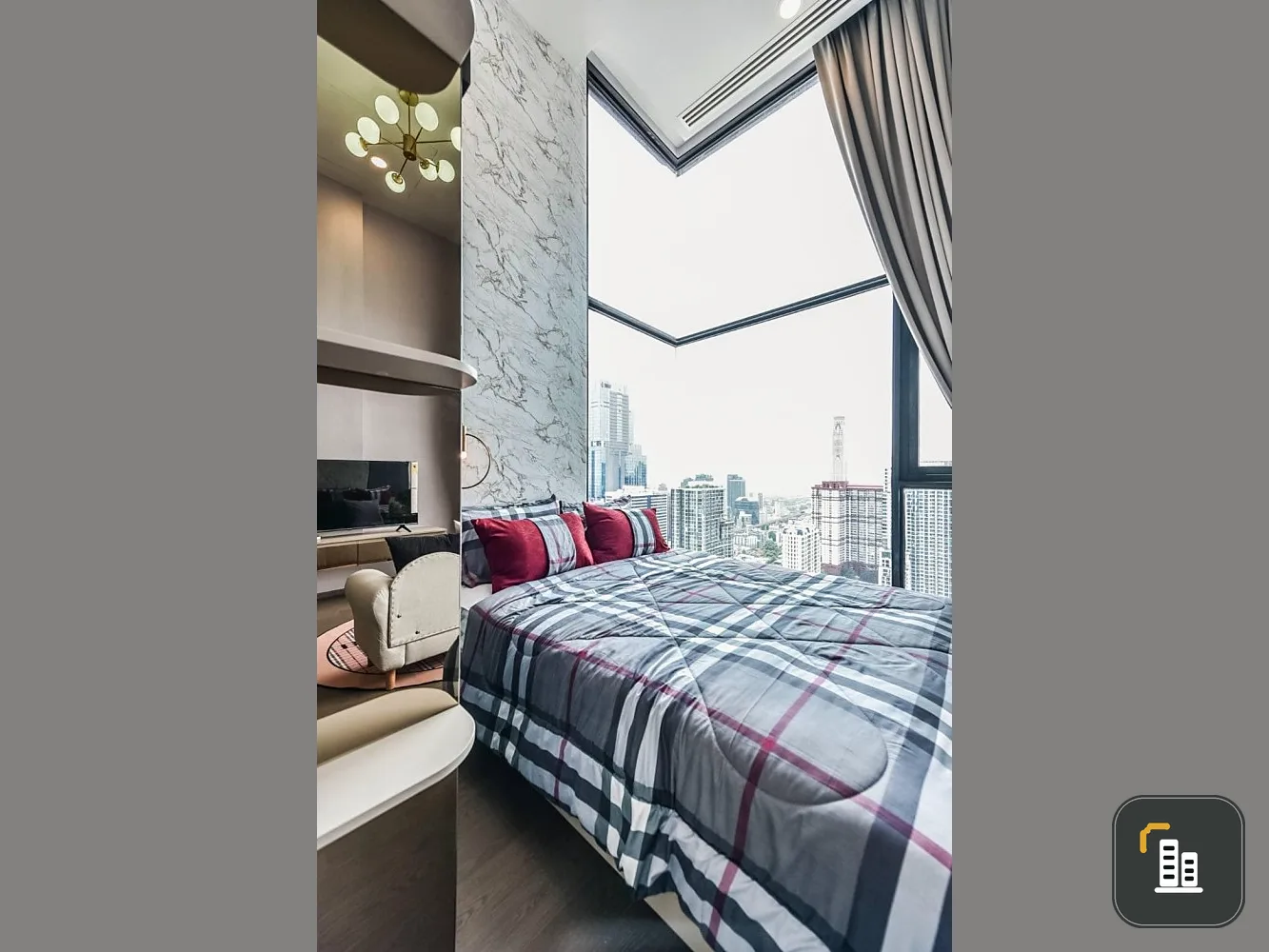 For rent, Park Origin Ratchathewi, beautiful room, looks luxurious, Bing-in is organized hard, ready to reserve, do not miss