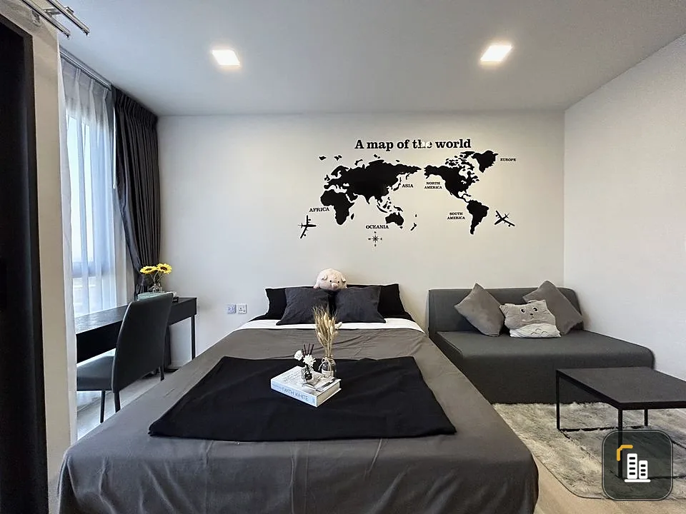 For rent, Modiz Launch Rangsit, 18th floor, high floor, fully furnished. Fully furnished, ready to move in. Hurry up before it's gone.