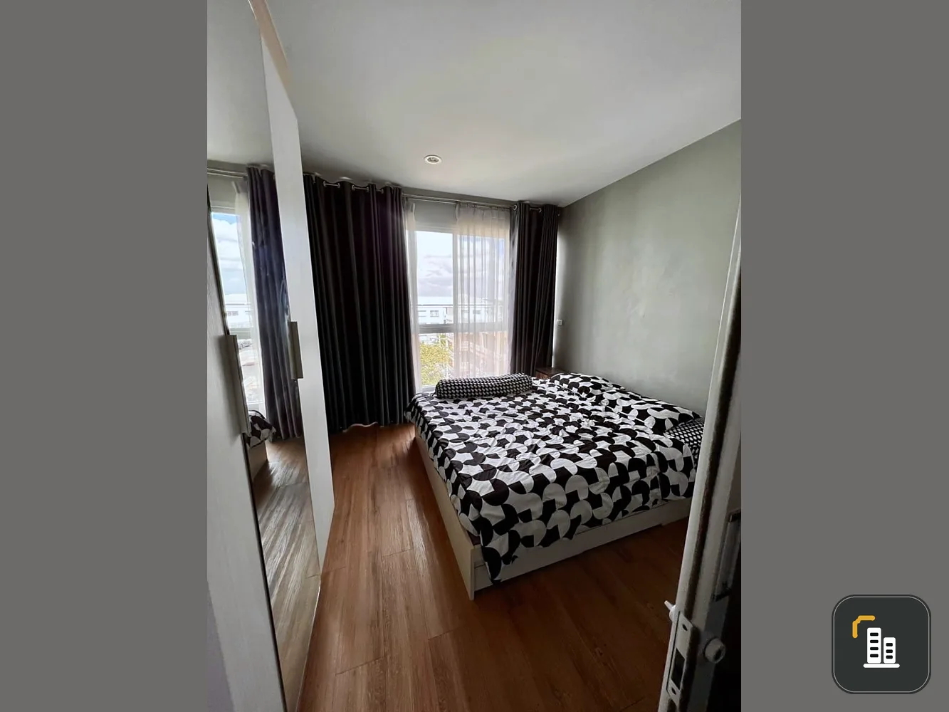 For sale, for rent, Happy Condo Lat Phrao 101, beautiful room, clean, fully furnished. You can move in now.