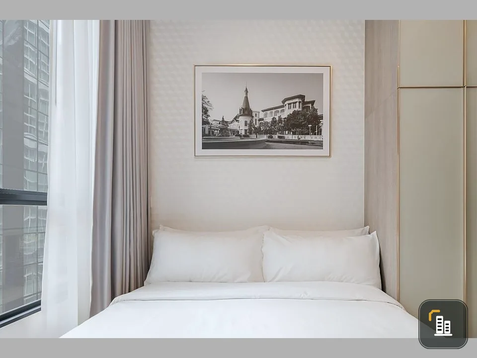 Condo for rent, Park Origin Phayathai, nice room, spacious size, decorated with soft white tones, hurry to book
