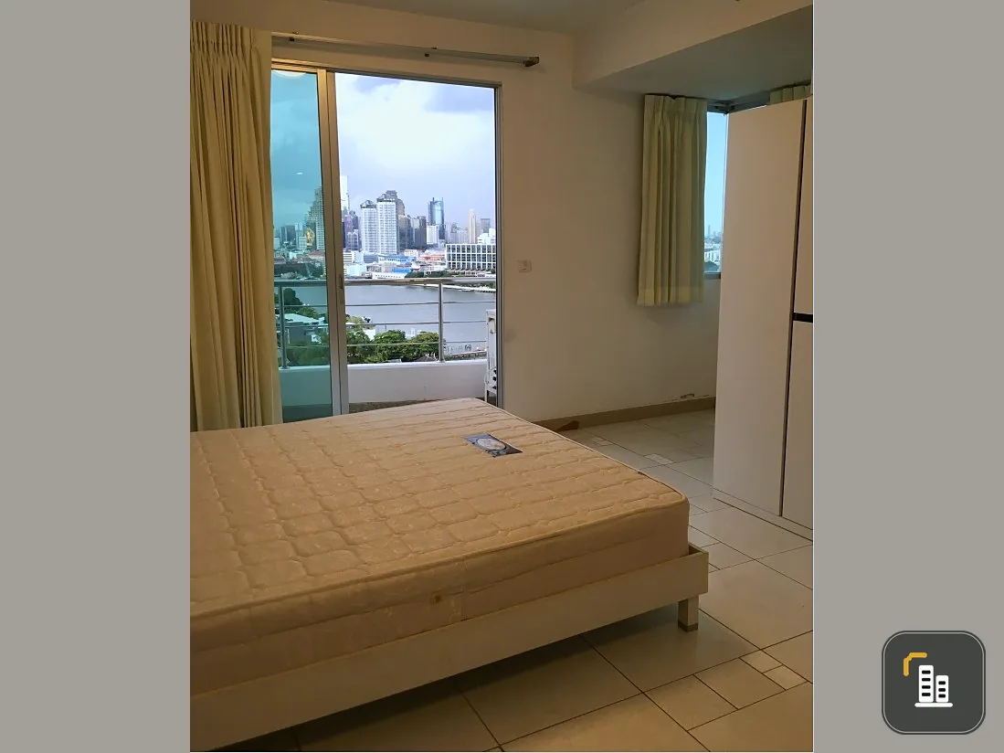 Condo for rent, Supalai River Place, pool view, corner room, fully furnished, very beautiful room, ready to move in