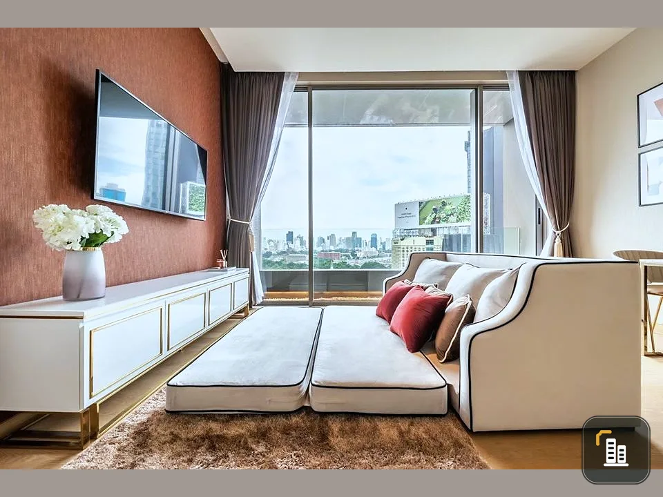 Condo for sale, rent Saladaeng One, corner room with privacy, 12th floor, panoramic Lumpini view, book now