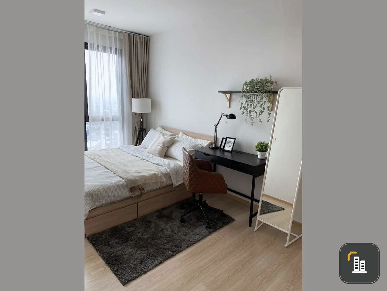 Condo for sale, Unio H Tiwanon, high floor, beautiful view, decorated room, looks good, stylish, very nice, hurry to book now.