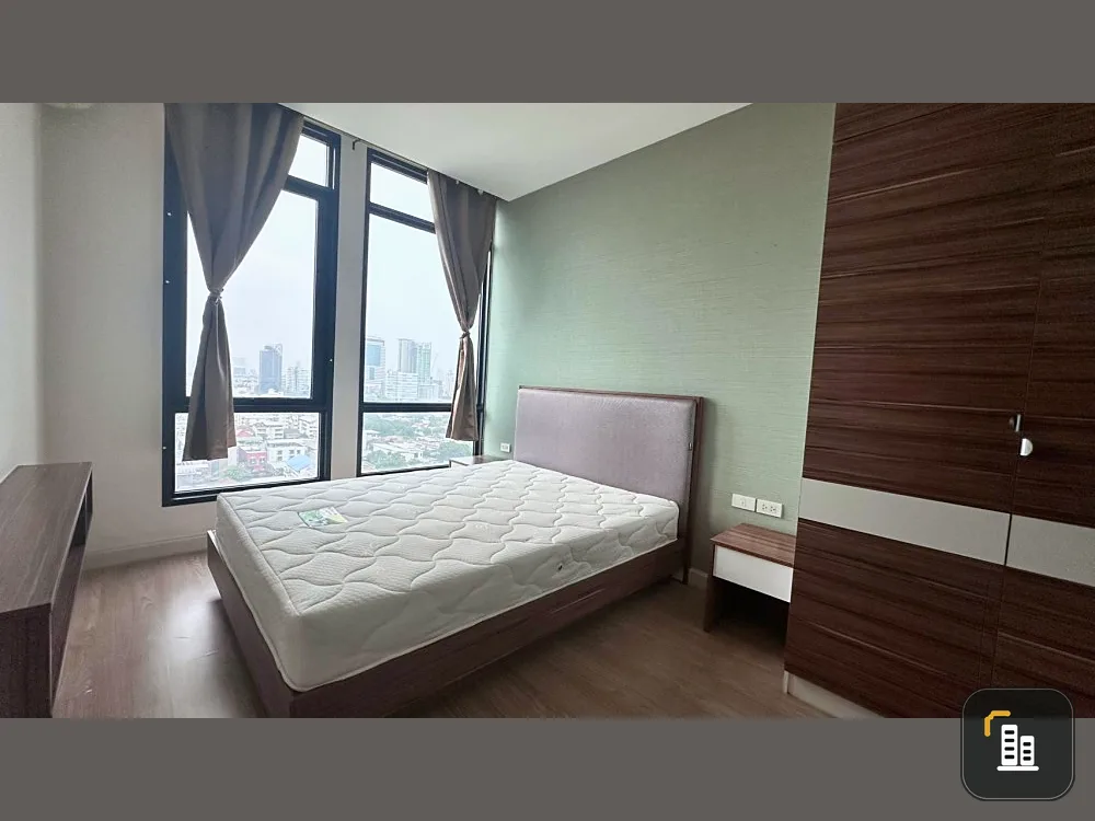 Condo for rent, The Capital Ratchaprarop-Vipha, fully furnished, furniture, complete electrical appliances. ready to move in