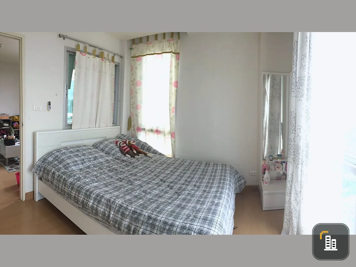 Selling very cheap, The Niche Ladprao 48, Phase 1, 6th floor, corner room, not uncomfortable, good atmosphere, near MRT Sutthisan.