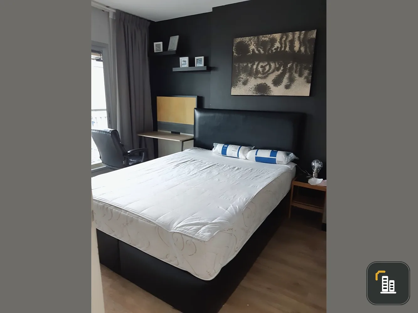 Condo for rent, Aspire Rama 9, ready to move in room, high floor, good view, inexpensive price, comes with furniture, hurry to move