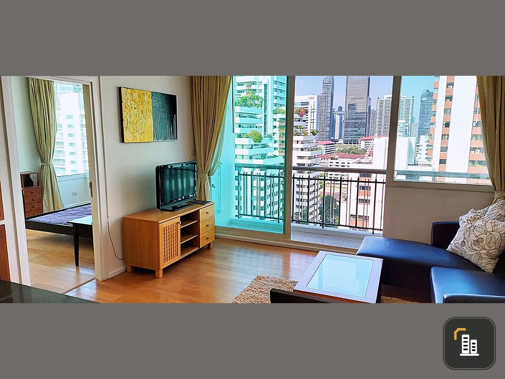 Sell Wind Sukhumvit 23, 16th floor, corner room, beautiful view, fully furnished room, ready to move in