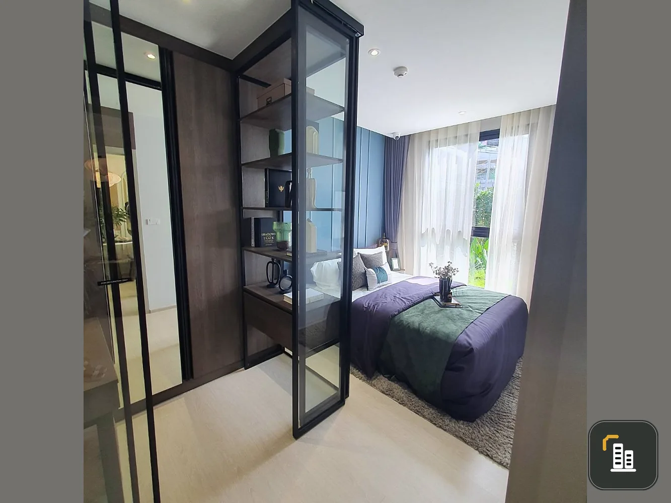 Sale down payment, Nue Cross Khu Khot Station 1 Bedroom, 7th floor, quiet room, no problem, buy now