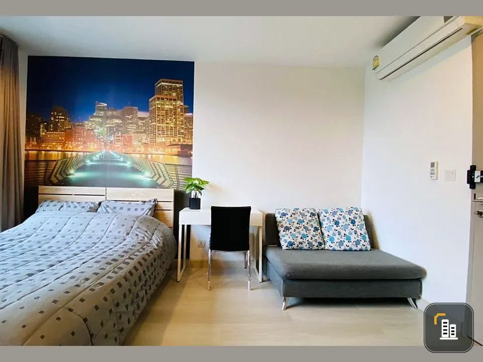 Sell Ideo Mobi Sukhumvit, 7th floor, unblocked view, complete furniture and electrical appliances. Book now, don't delay