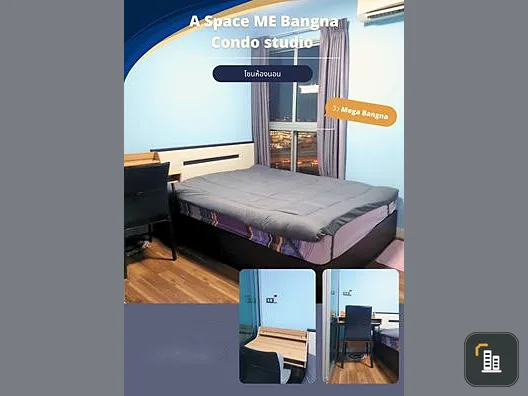 Urgent sale!! A Space Condo has Bangna, 9th floor, fully built-in furniture, good price, hurry to book now!!