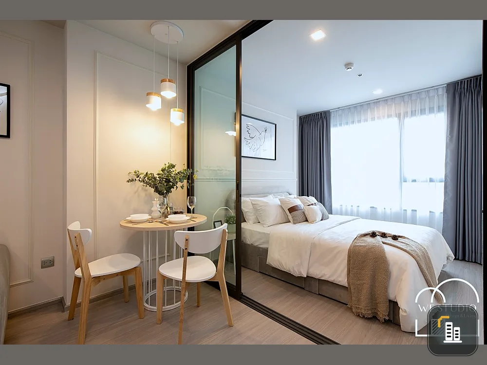 For rent, Life Ladprao, high floor, beautiful view, fully furnished room, built-in Walk In Closet, good like this, hurry up and book now.