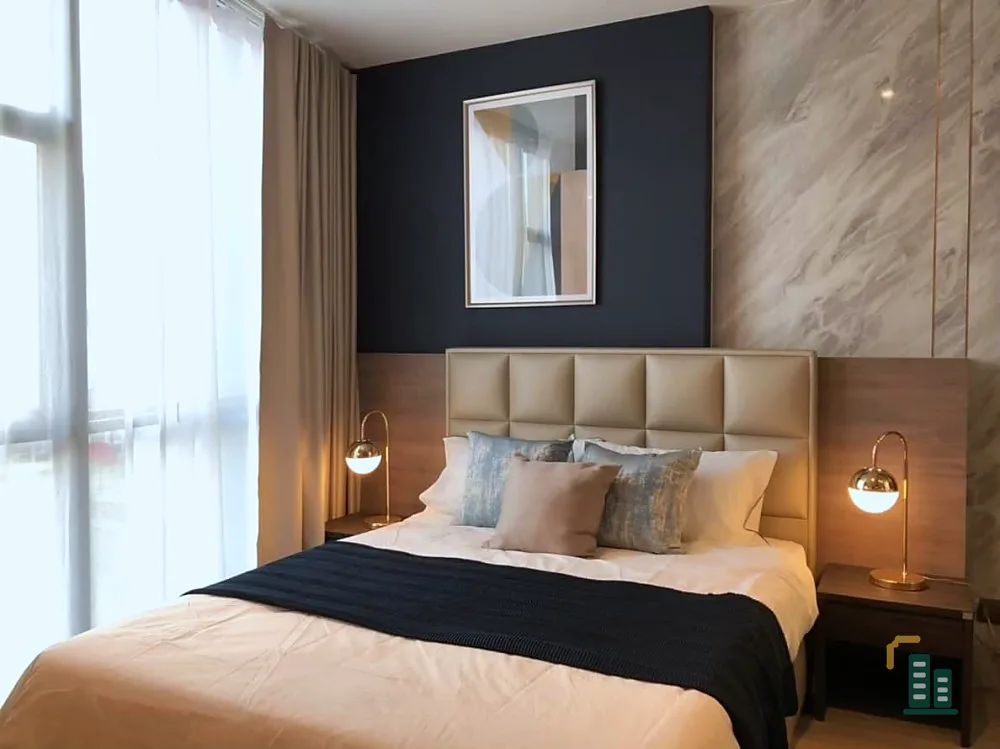 For rent, Rhythm Ekkamai, 1 bedroom, nice decoration Built-in marble pattern, good furnishings like this must be reserved now.