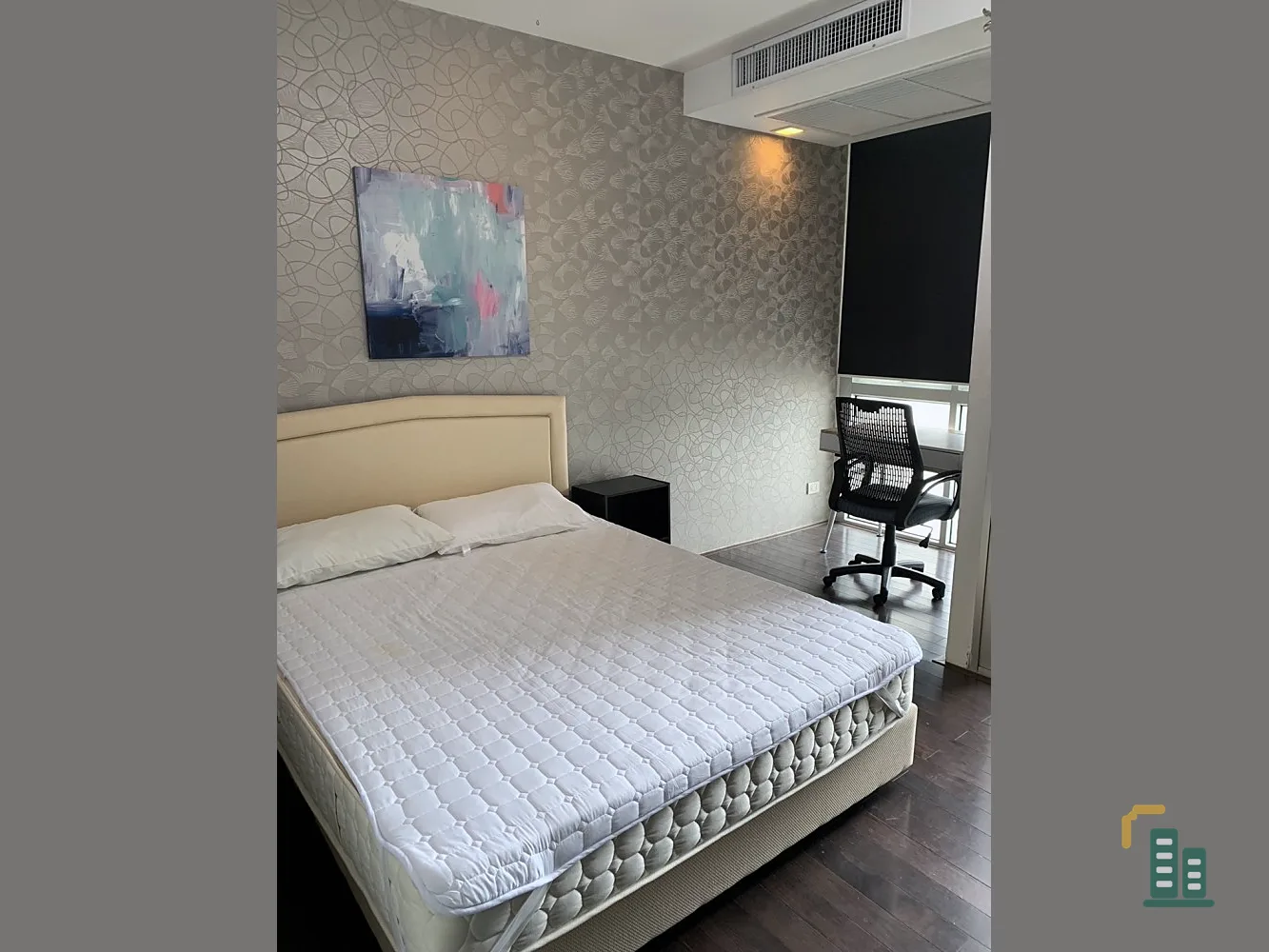 Condo for rent, Nusasiri Grand, high floor, beautiful view, good atmosphere, fully built-in furniture