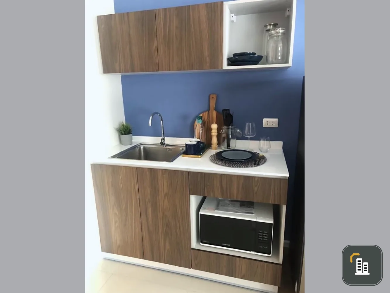 For sale rent: D Condo Bliss Sriracha, room decorated in modern style, comfortable bed, hurry and own it quickly.