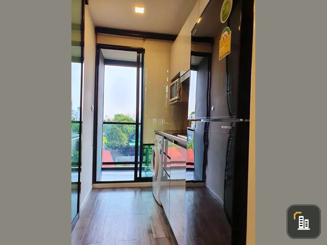Modiz Ratchada 32 for sale, size 24.33 sqm., ceiling height 2.4 m., new room, fully furnished. Ready like this. Hurry up.