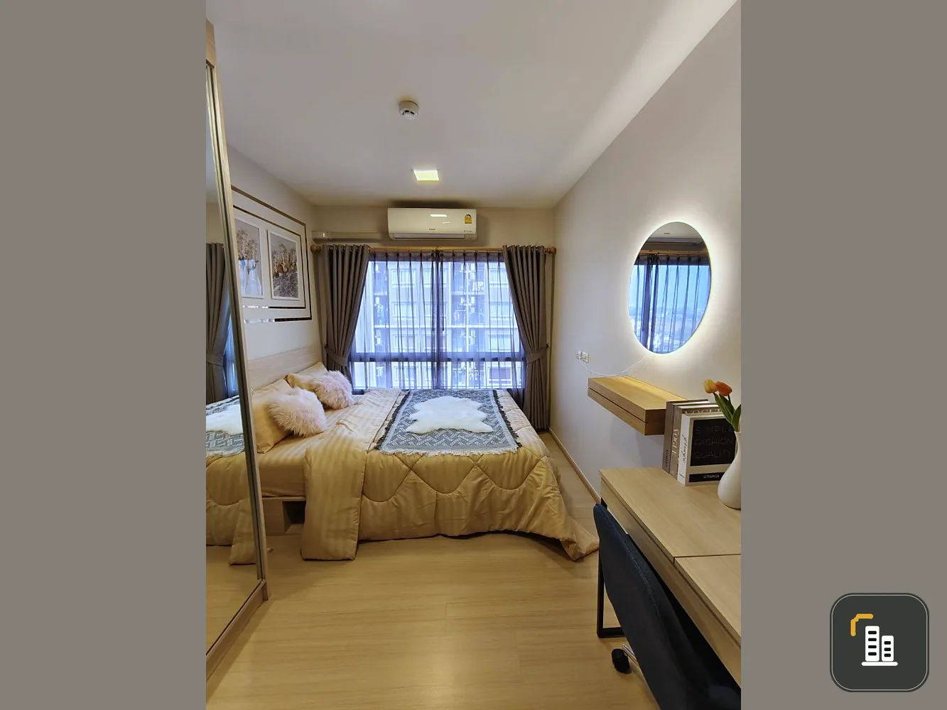 For sale: Plum Condo Rangsit Alive Phase 1, east view, beautiful room, fully furnished, ready to move in.