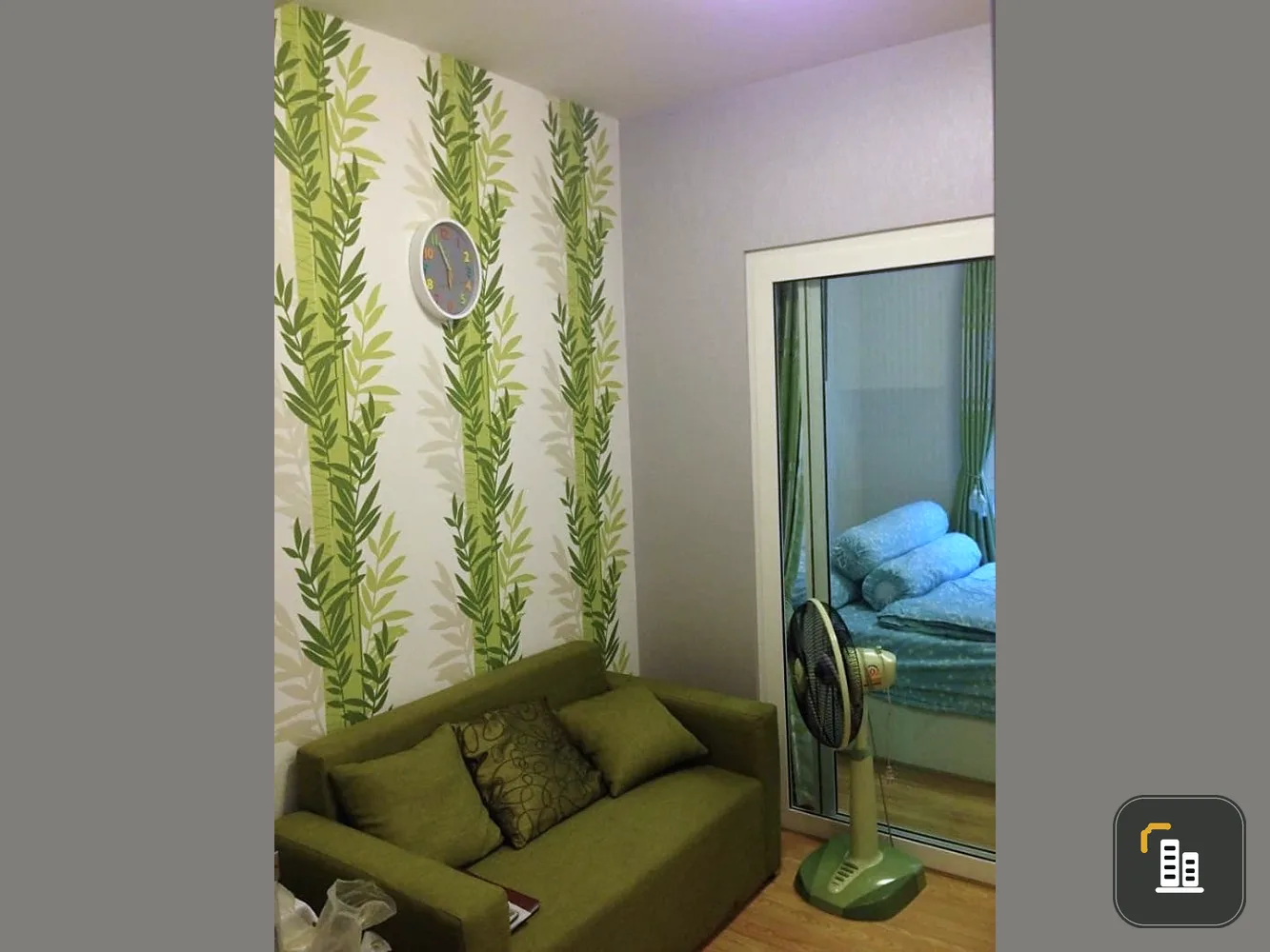 For sale, rent, The Trust Condo, Central Pattaya (Central Pattaya), decorated with wallpaper. Very good price. Hurry.