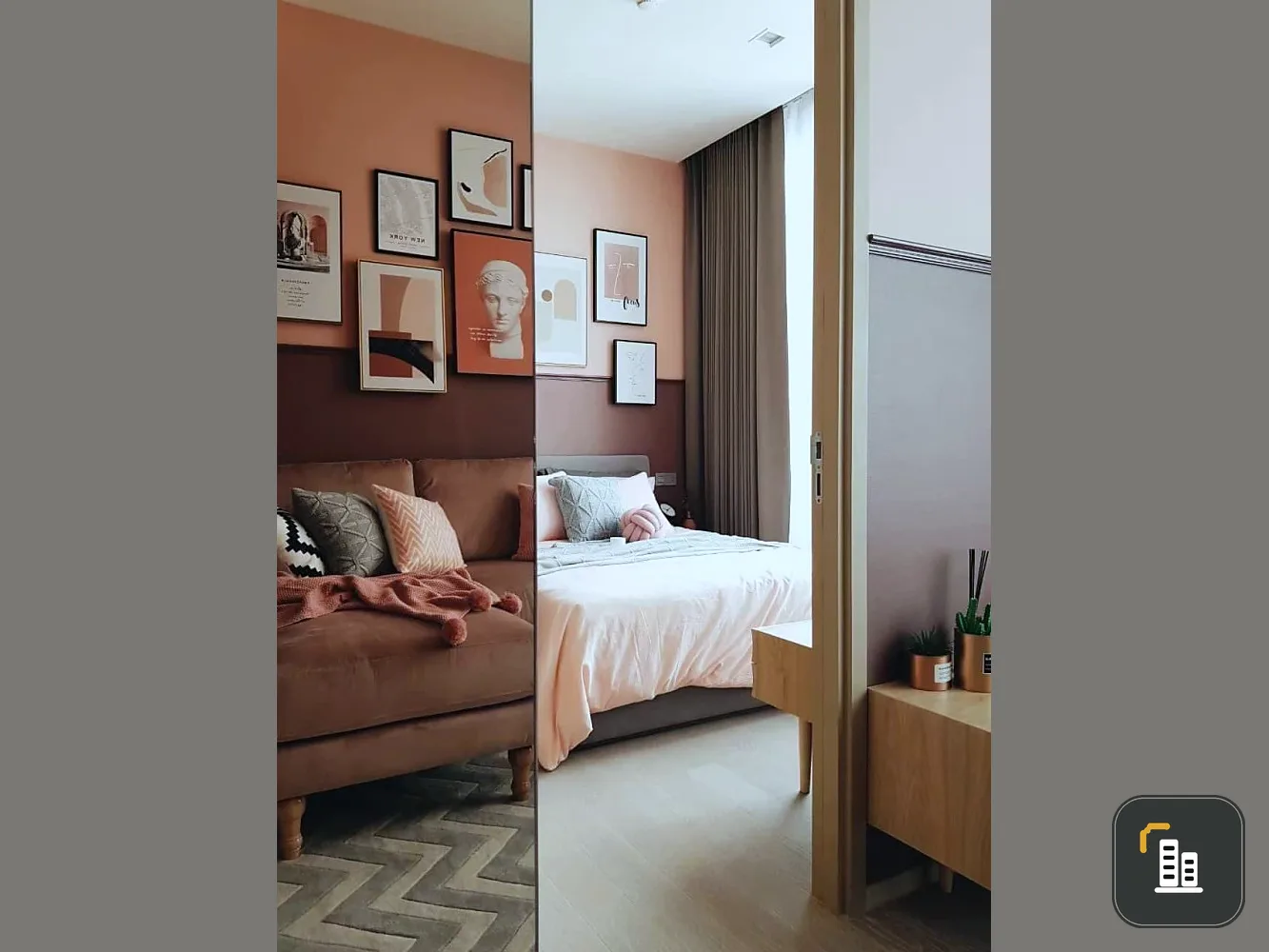 Condo for sale or rent, The Esse Asoke, decorated in bright colors, high floor, good view, no blocking buildings, reserve first, own first.