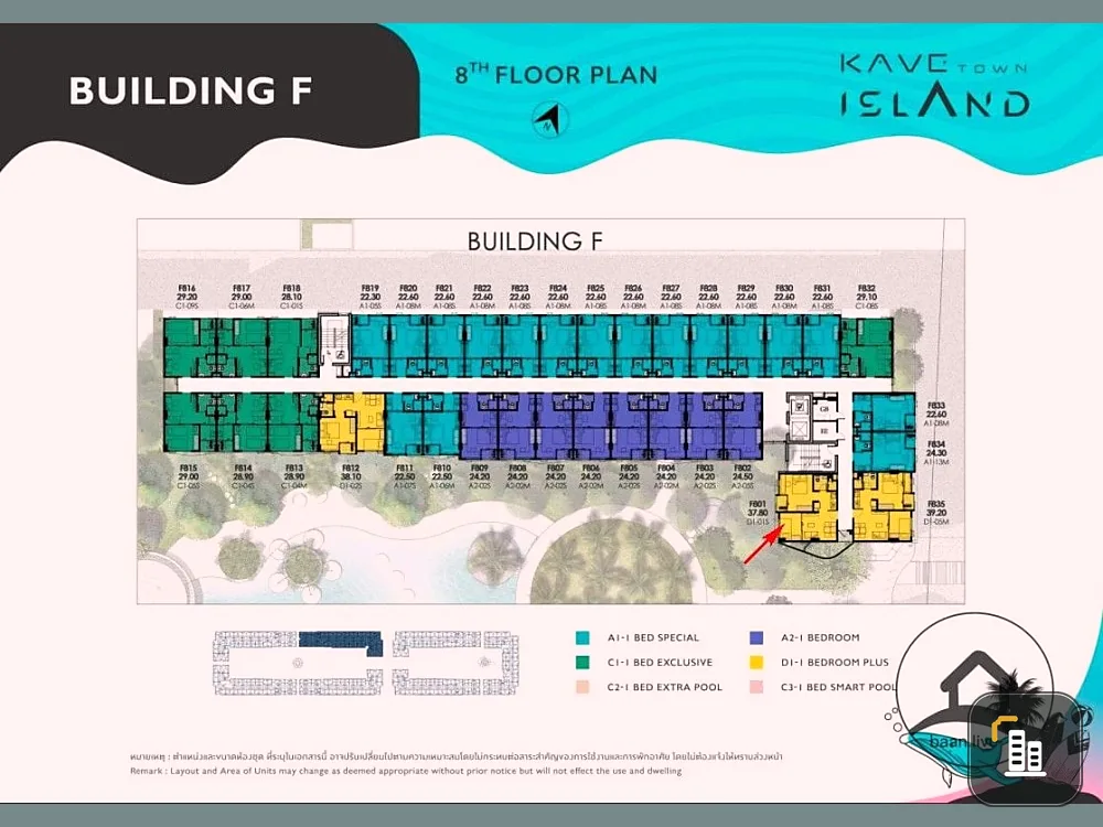 Selling down payment Kave Town Island, big room, hard to find, view on the highest floor, most beautiful view, see a long pool, hurry to reserve.