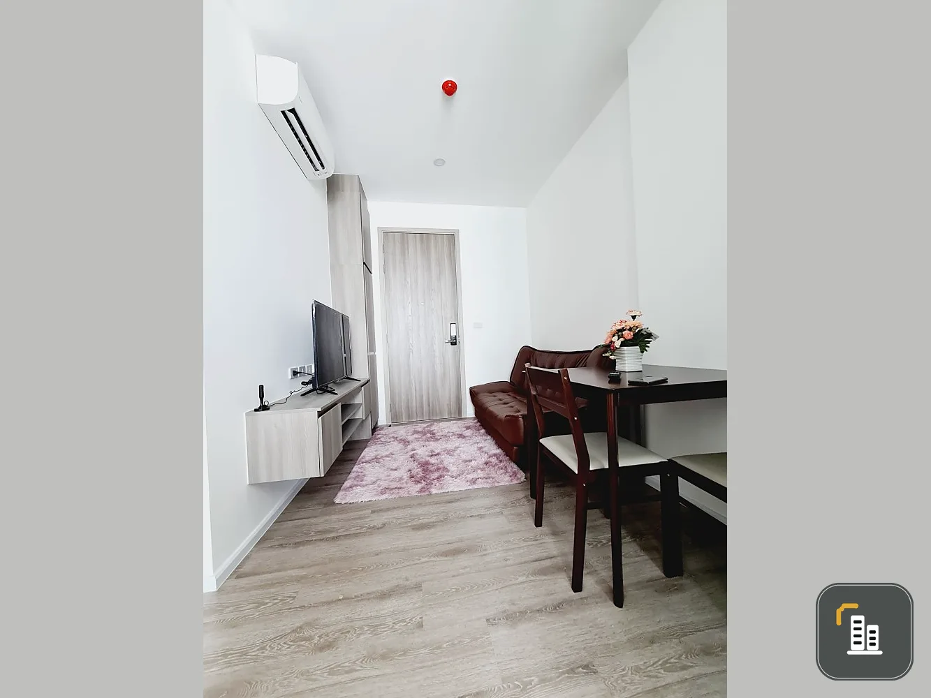 Knightsbridge for rent Sukhumvit-Thepharak, 15th floor, open city view, no buildings blocking it, ready to move in, book now.