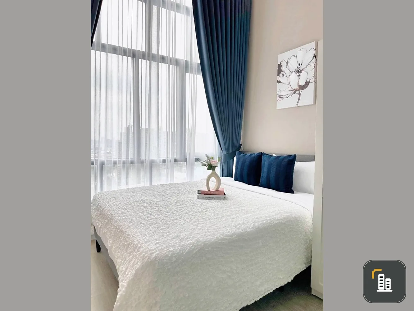 For rent, Metro Sky Prachachuen, 18th floor, good view, room decorated in minimalist style, minimalist style, don't miss it.