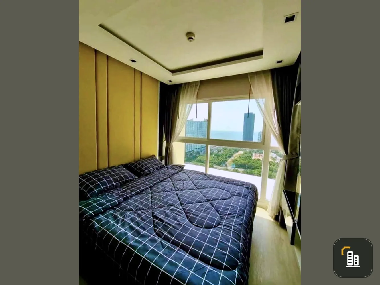 For rent: Lasantia (Jomtien), 14th floor, sea view, very comfortable to sleep, fully furnished, reserve now, don't miss it.