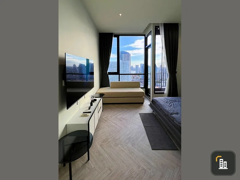 For rent, Chapter Charoen Nakhon-Riverside, 24th floor, very beautiful river view. Well decorated, already in good condition, hurry and reserve now.