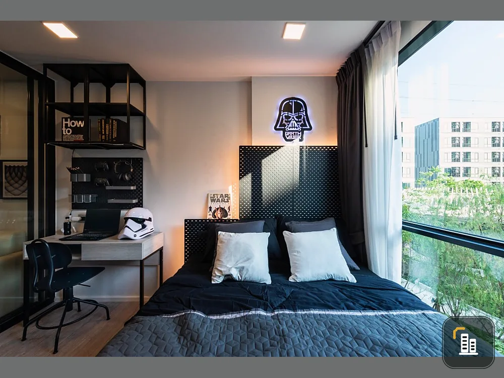 Cave Ava for rent, pool view, beautifully decorated room, very stylish, tone controlled colors, good like this, hurry and reserve before it slips away