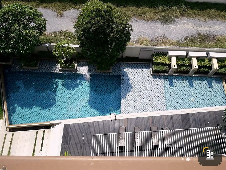 Condo for sale, The Seed Chaengwattana, proportional room. Decorated in white tones Swimming pool view, don't wait.