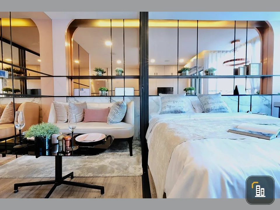 For sale Atmoz Ratchada-Huaikwang The room is divided into proportions. It's good to live in yourself. Renting it out is worth it. Hurry and reserve i