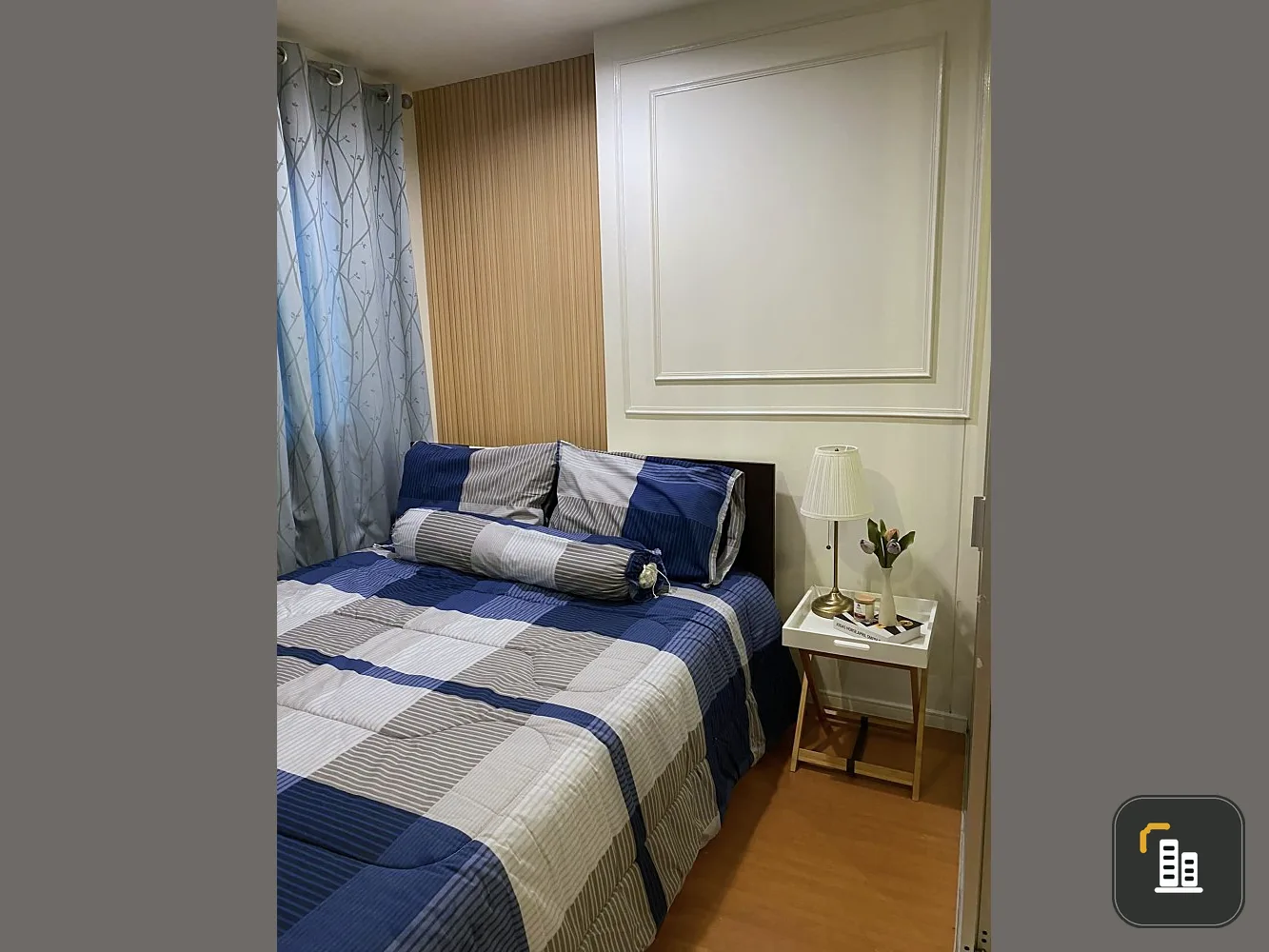 Condo for sale, Lumpini Mega City Bangna, decorated with wallpaper and built-ins, so nice to live in. You can't reserve now.