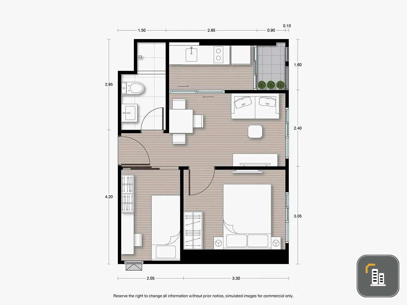 Condo down payment for sale, New Noble Fai Chai - Wang Lang, corner room, 8th floor, has privacy. Don't just look and reserve now.