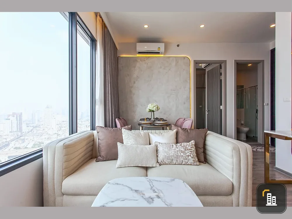 Condo for rent, Knightsbridge Prime On Nut, corner room, decorated with built-in minimalist style, high floor, if you're late, you'll miss it.