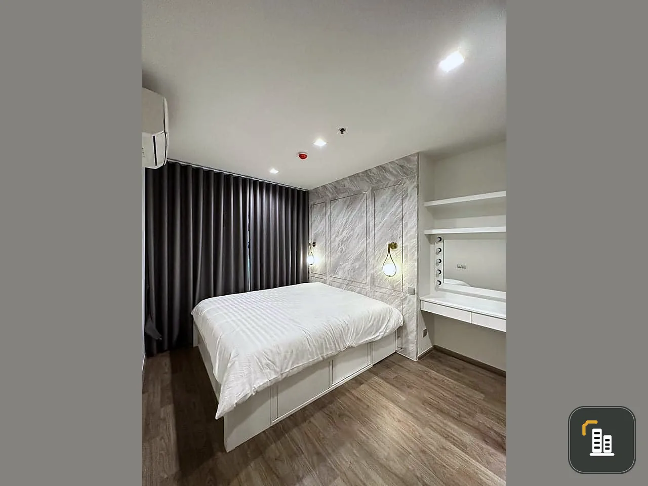 Condo for sale: Life Ladprao Valley, 15th floor, good view, decorated room with built-ins, very beautiful, nice to sleep in. Don't just look, hurry an