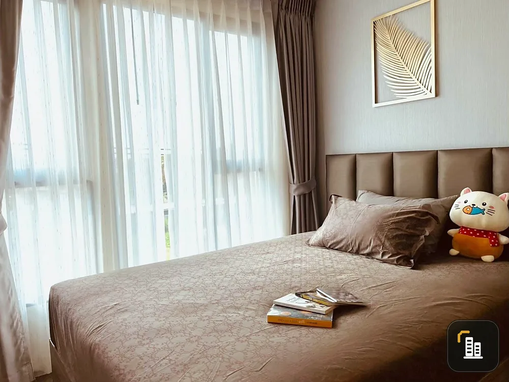 Condo for rent, The Origin Ramintra 83 Station, partitioned room, proportional space, very livable, reserve quickly.