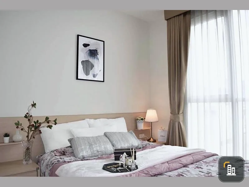 For rent, Rhythm Ratchada, beautiful room, elegant decoration, 1 bedroom, fully furnished, very good price, finish this room. If you are slow, you will miss it.