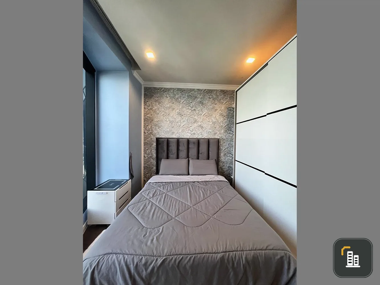For sale, rent, Ideo Q Victory, beautiful room, fully decorated with built-ins. Don't just look and reserve now, don't miss out.
