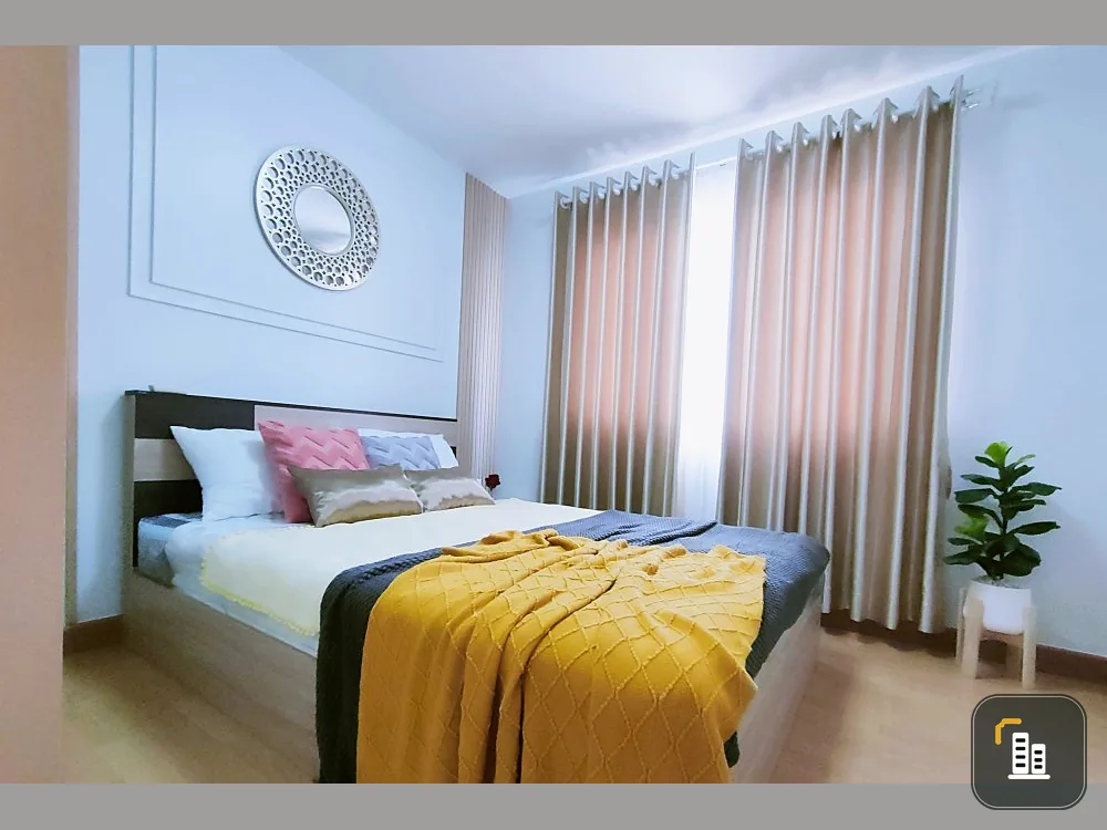 Smart Condo Rama 2 for sale, room decorated in a simple style, nice to sleep, with great built-ins. Good like this, don't miss it.