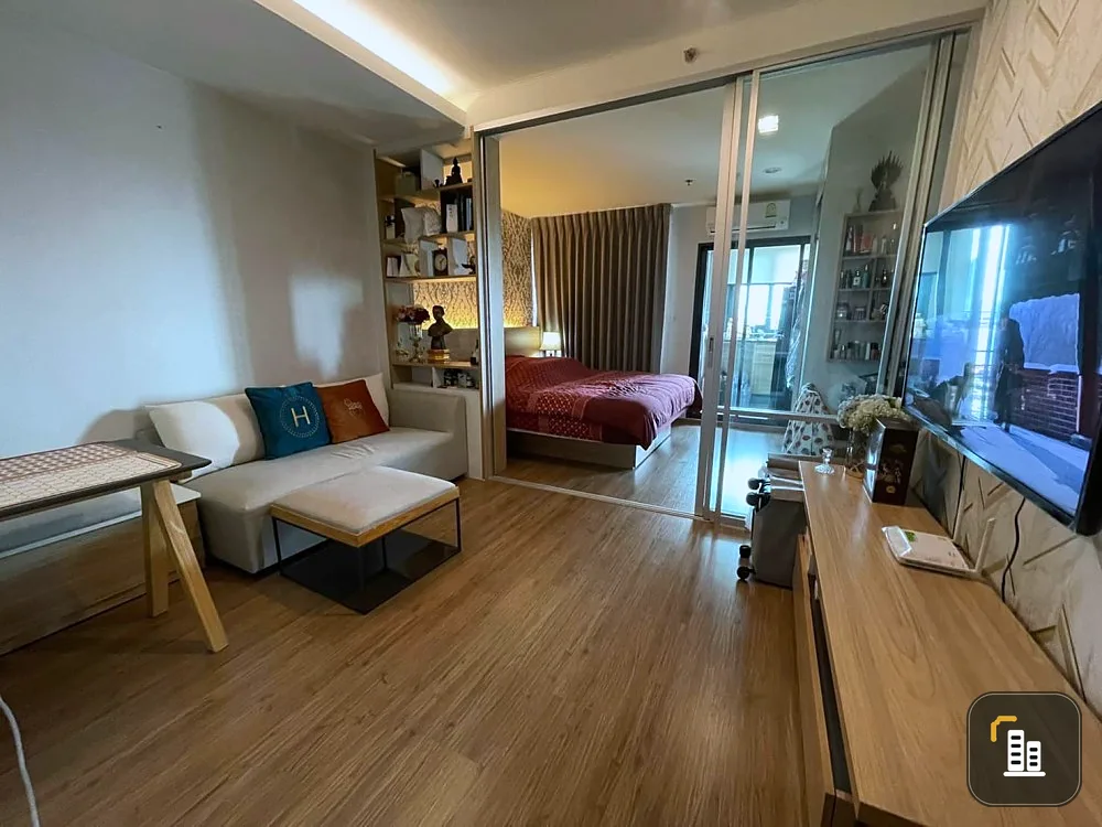 Condo for sale U Delight Residence Riverfront Rama 3, decorated room, ready to move in, 12th floor, along the Chao Phraya River, buy now.