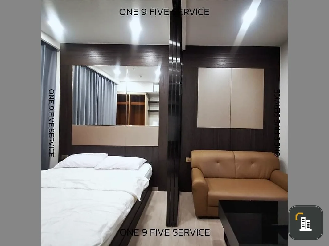 Condo for rent, One Nine Five Asoke-Rama 9, high floor, good view, beautiful room, fully furnished, urgent!!