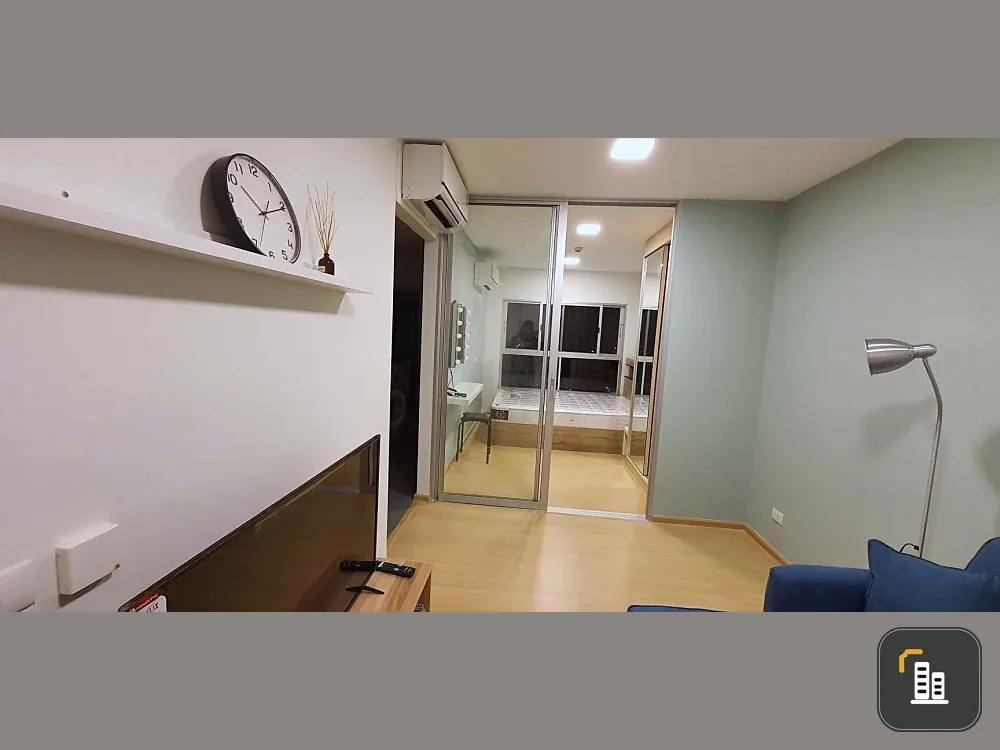 For sale: Plum Condo Rangsit Fresh, 5th floor, high, airy, outside view, partitioned room, fully furnished, ready to move in, buy now, urgent.
