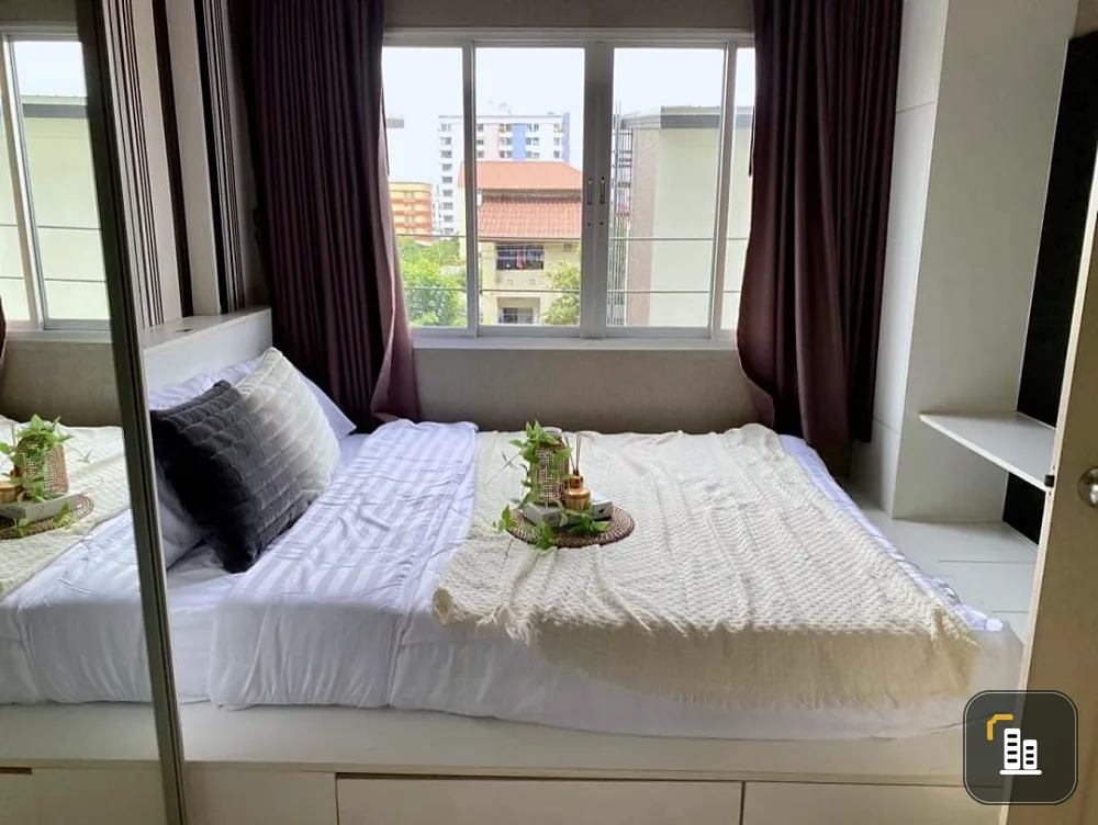 For rent or sale, Lumpini Condo Town, Bodindecha, Ramkhamhaeng, nice room, furniture, complete electrical appliances, don't wait.