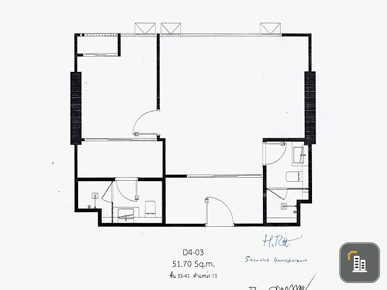 Down payment for sale, Park Origin, Chula, Samyan, duplex room, high floor, nice to live in. Hurry and reserve to own it. Urgent.